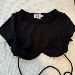 Princess polly black underwire crop top
